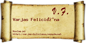 Varjas Feliciána névjegykártya